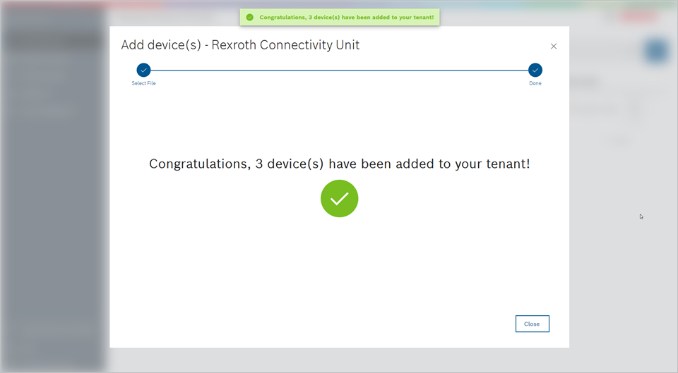 DevicePortal_BulkClaiming_Success