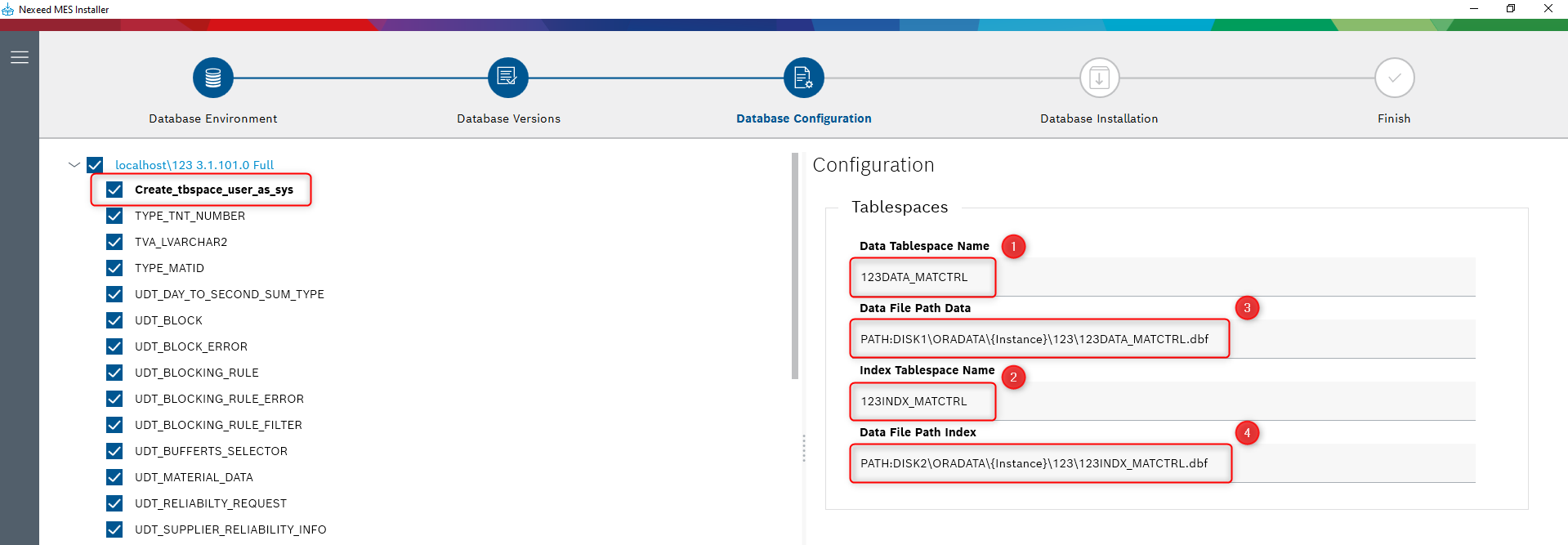 mes installer full install settings