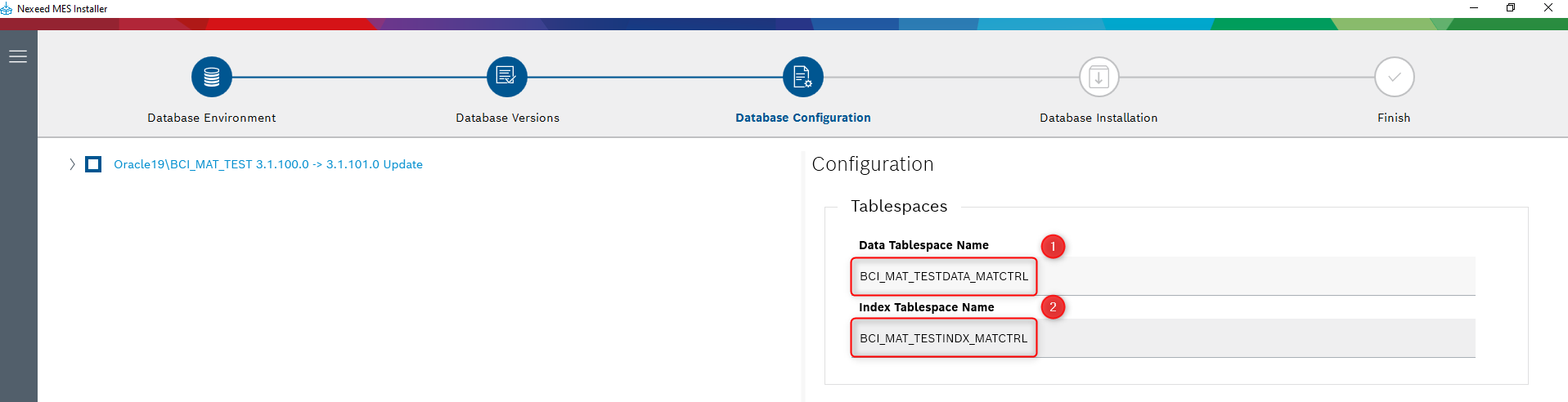mes installer update settings