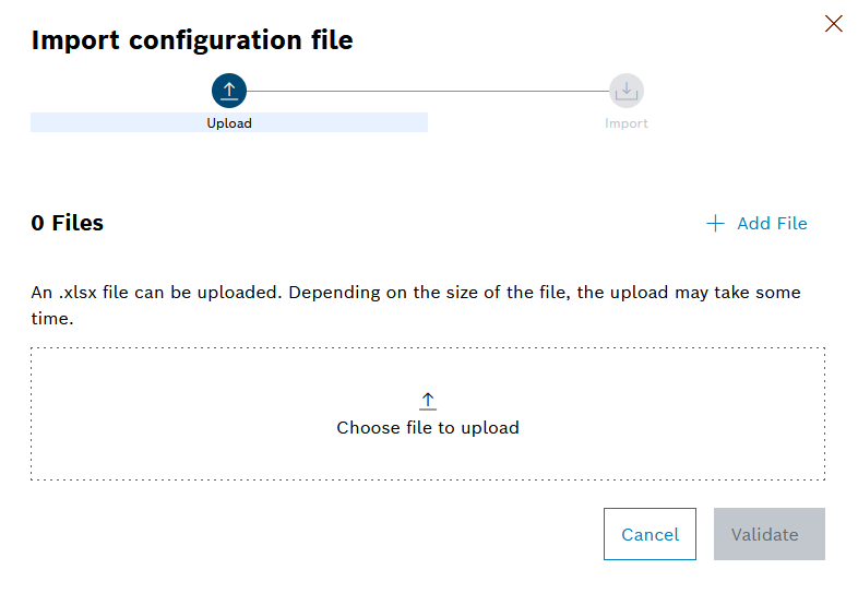 Upload Configuration File