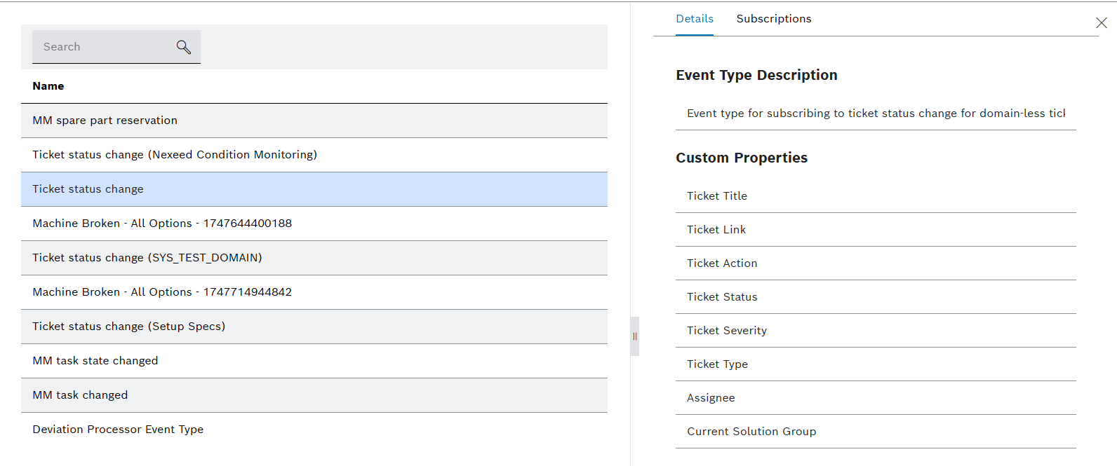 Notification Service_Event Type Details