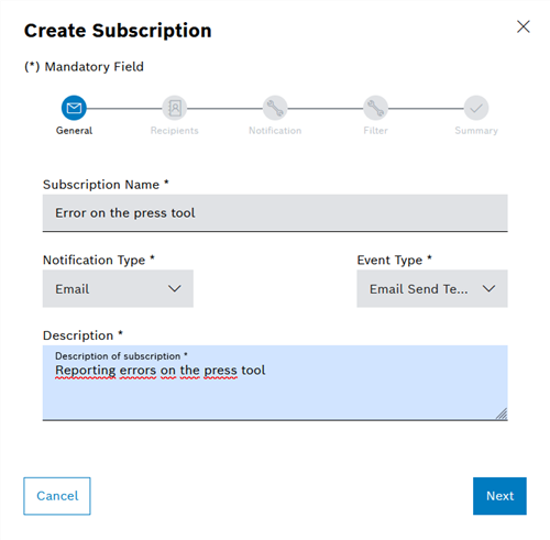 Notification Service_Subscription Management_Create subscription_1