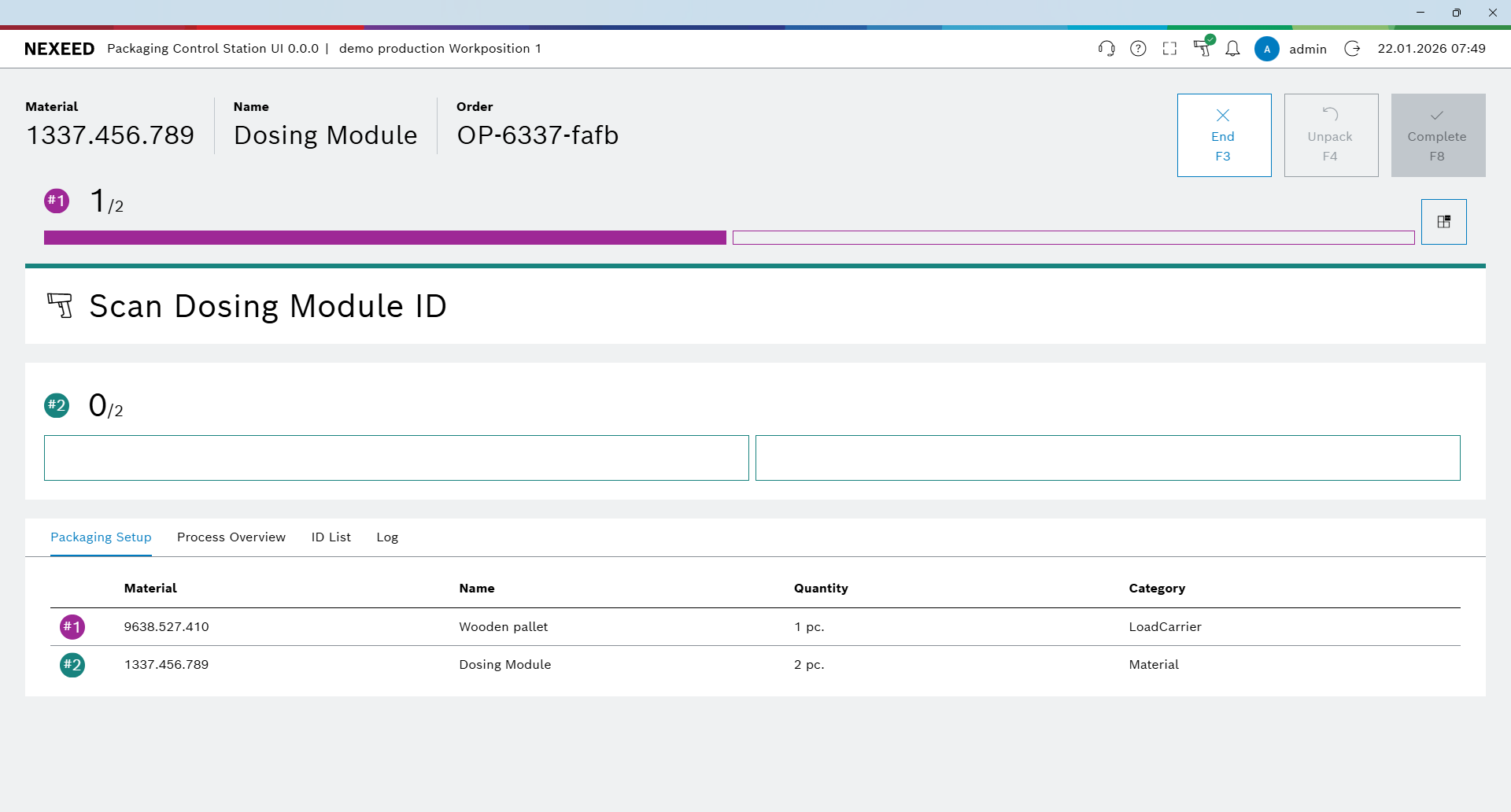 Overproduction packing screen