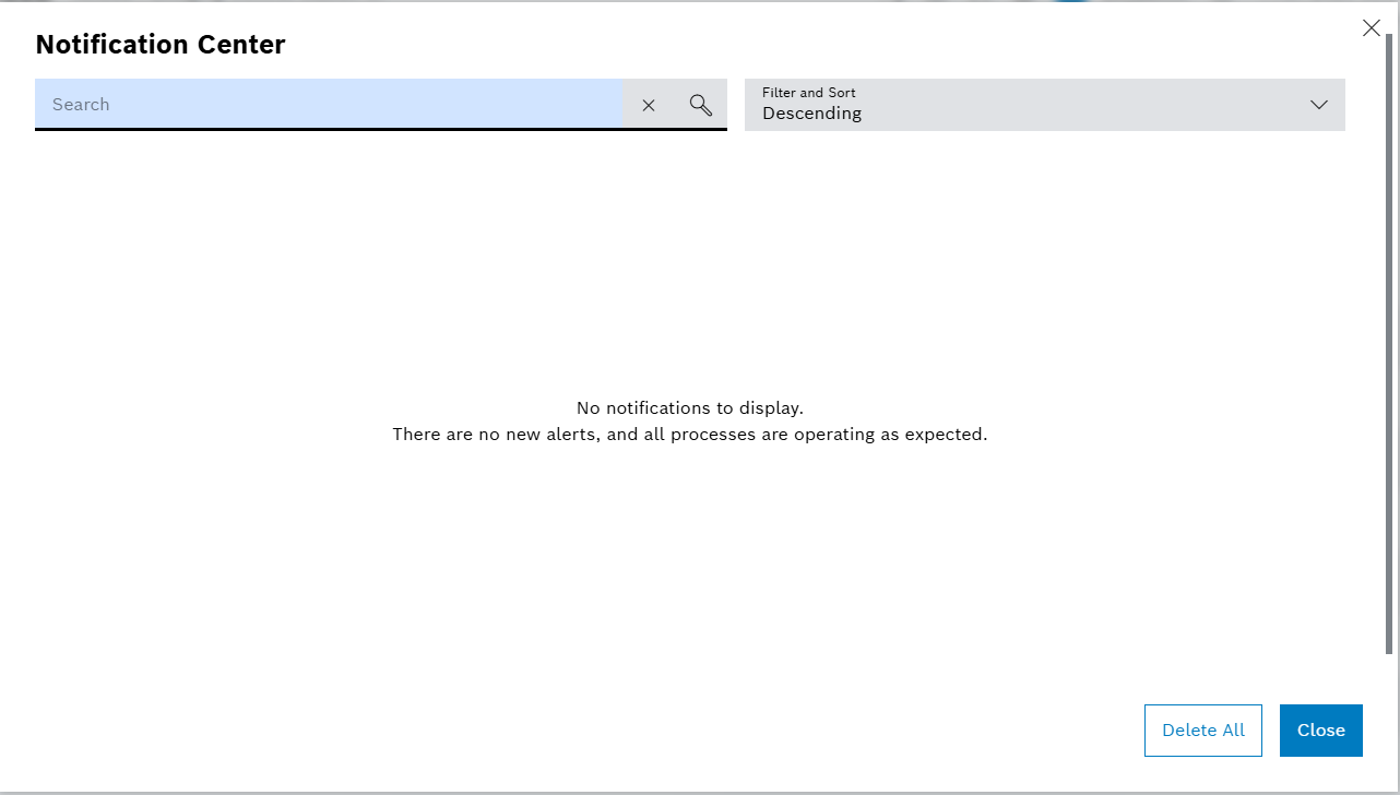 Notification Center Dialog