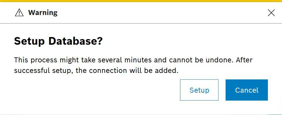 Edit Connection Warning Dialog