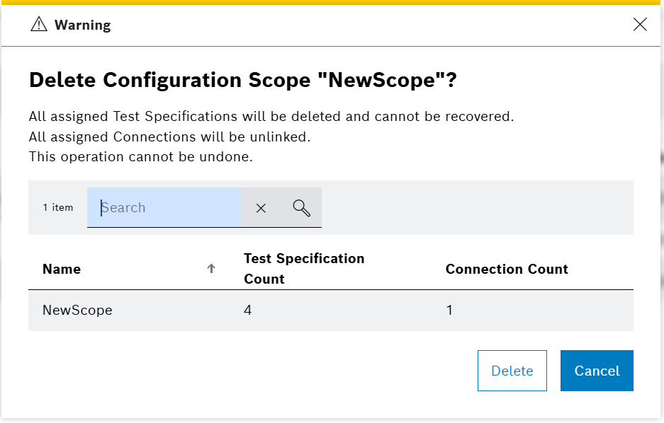 Delete Report Scope