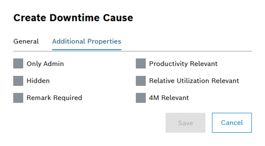Dialog_Stillstandsursache erstellen weit