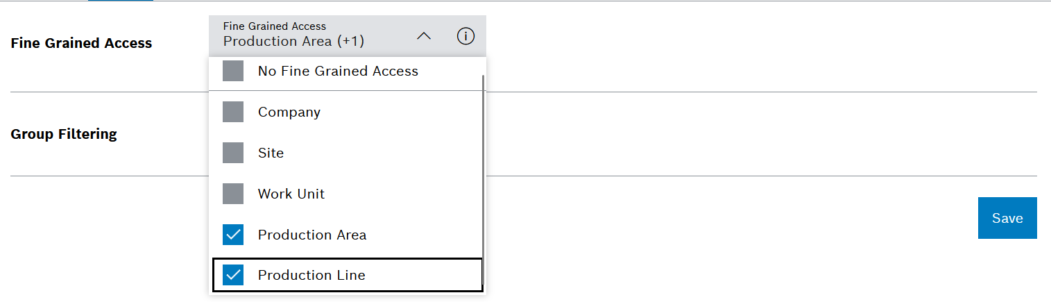 fine-grained access configuration