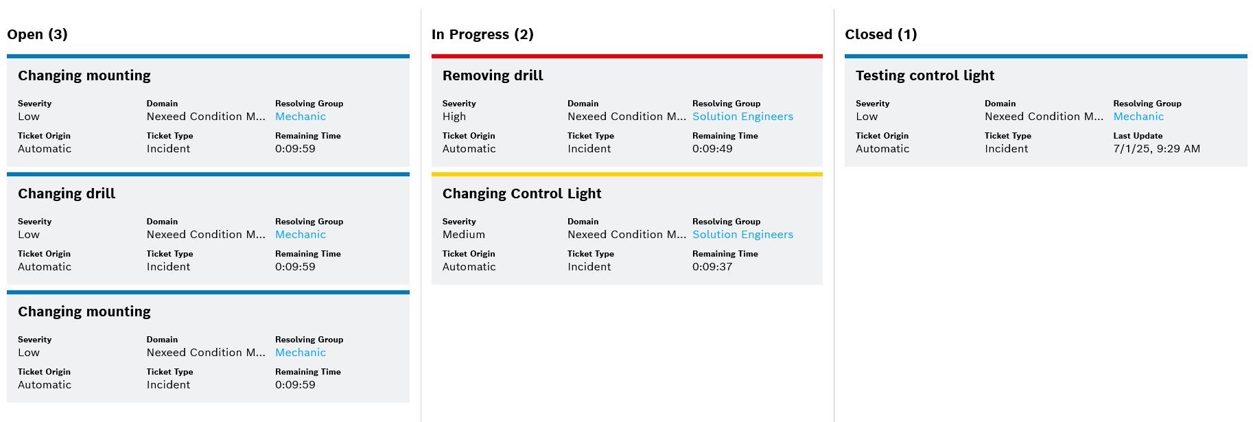 Ticket Board Plain Embedded View