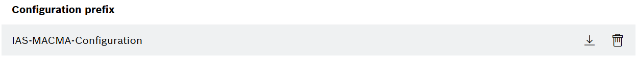 Export an already applied configuration file