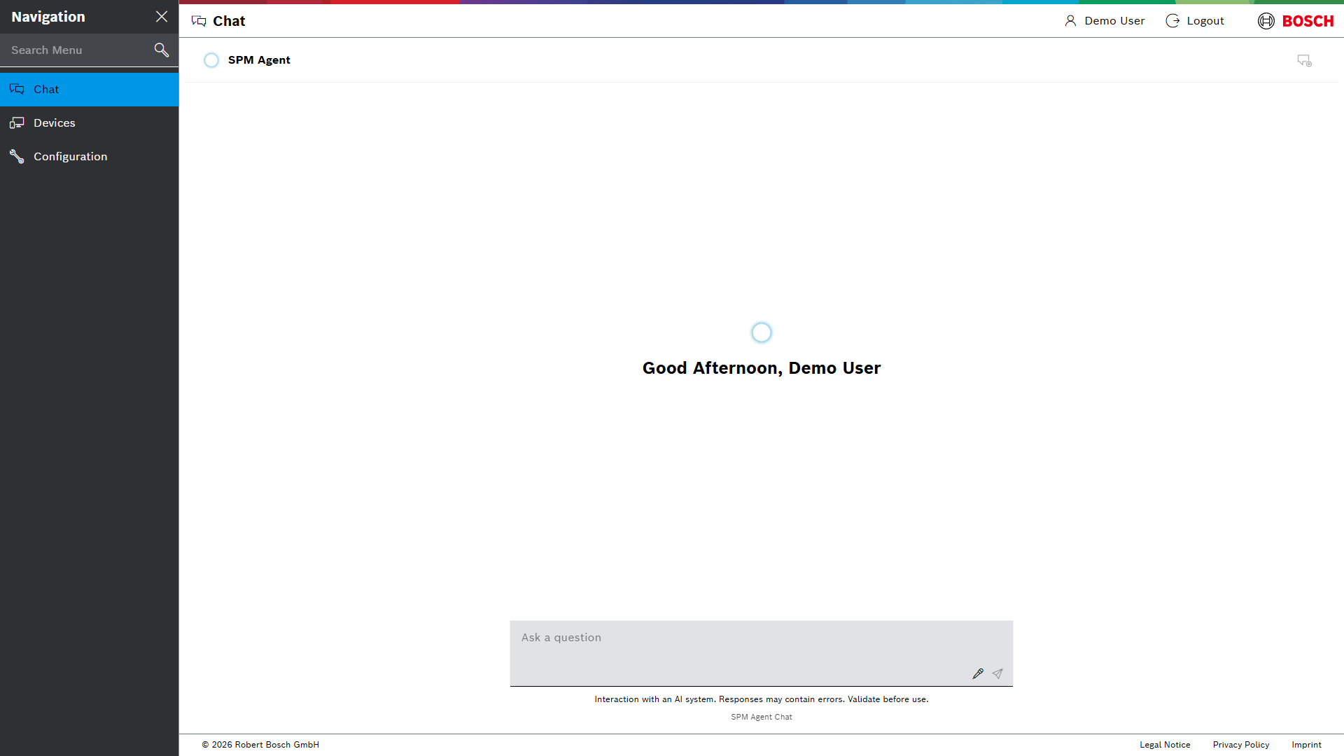 Chat page