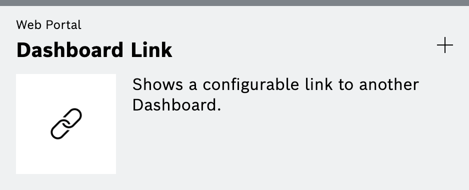 Dashboard Link widget in the widget catalog