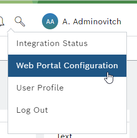 portal config menu